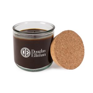 [CW5300-K] 10 Oz. Recycled Glass Aromatherapy Candle with Cork Lid
