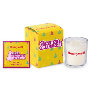 [CW5505-K] 8.5 Oz. Glass Jar Candle in Soft Touch Gift Box