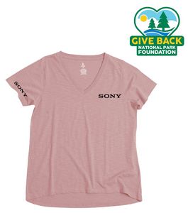 [L85032-K] ACE Ladies' Slub A-Line V Neck T-Shirt