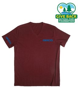 [L85039-K] ACE Men's Slub V-Neck T-Shirt S/S Crew Neck