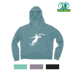 [L85065WC-K] Soccer ACE Ladies Cropped Boxy Hoodie