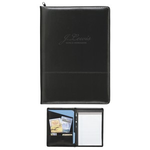 [15136] Good Value™ Script Zippered Padfolio