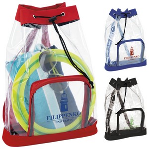 [15797] Good Value™ Clear Cinch Backpack