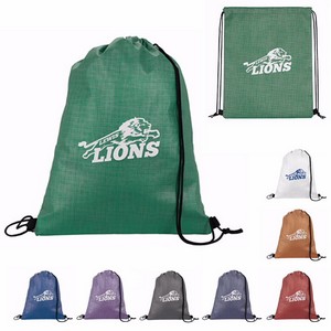 [15921] Good Value™ Non-Woven Shimmer Drawstring Backpack