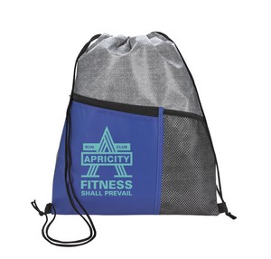 [16265] Good Value™ Heathered RPET Non-Woven Drawstring Backpack