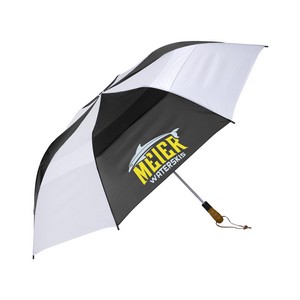 [2415] Shed Rain™ Windjammer® 58" Vented Wooden-Handled Auto-Open Jumbo Compact Umbrella