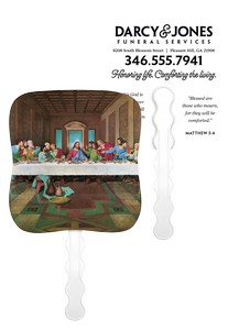 [2641-01] Skinner & Kennedy® The Last Supper - Pictorial Fan (Beige Plastic)