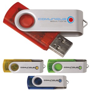 Universal Source® 4 GB Translucent Folding USB 2.0 Flash Drive
