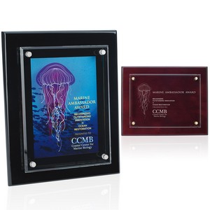 [36800] JAFFA® Floating Glass Plaque - 8" x 10"