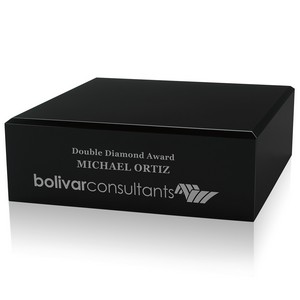 [36825] JAFFA® Square Black Glass Base