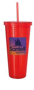[46410] Good Value™ Square-Pattern Double-Wall Tumbler - 23 oz.