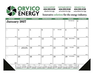 [51-E] Skinner & Kennedy® Desk Pad Calendar
