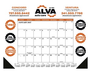 Skinner & Kennedy® Desk Pad Calendar
