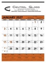 Triumph® Calendars Orange & Black Contractor Memo Calendar
