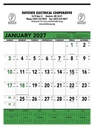 Triumph® Calendars Green & Black Contractor Memo Calendar