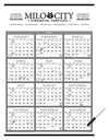 Triumph® Calendars Black & White Span-A-Year Laminated w/Marker Calendar