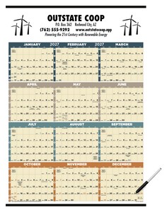 Triumph® Calendars Time Management Span-A-Year (Laminated w/Marker) Calendar