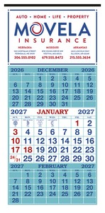 Skinner & Kennedy® 3-Month Display 12-Sheet Calendar