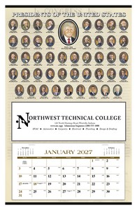 [6403] Triumph® Calendars Presidents Hanger 12-Month Calendar
