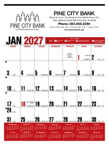 [642] HotLine® Products Yearly Record® Red Calendar