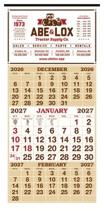 Skinner & Kennedy® 3-Month Display 12-Sheet Calendar