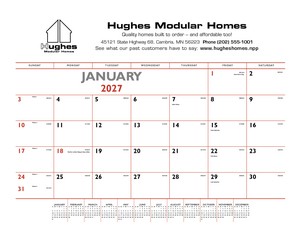 [6500] Triumph® Calendars Red & Black Desk Pad