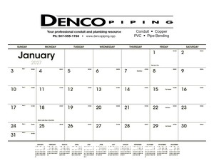 Triumph® Calendars Black & White Desk Pad