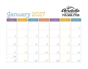 [6556] Triumph® Calendars Small Monthly Desk Pad - Colors