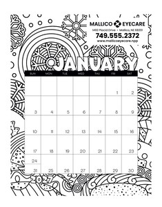 [6559] Triumph® Calendars Small Monthly Desk Pad Calendar - Coloring