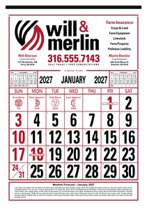 Skinner & Kennedy® Commercial 12-Sheet Calendar
