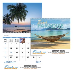 Good Value™ Beach Paradise - Spiral Calendar