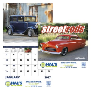 [7083] Good Value™ Street Rods - Spiral Calendar
