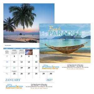 [7268] Good Value™ Beach Paradise - Stapled Calendar