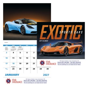 [7281] Good Value™ Exotic Sports Cars - Stapled Calendar