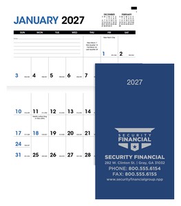 [8001-01] Triumph® Calendars Monthly Pocket Planner (Black)
