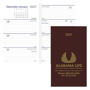 [8051-01] Triumph® Calendars Classic Weekly Pocket Planner (Black)