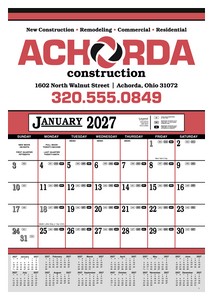 Skinner & Kennedy® Contractor's 12-Sheet Calendar