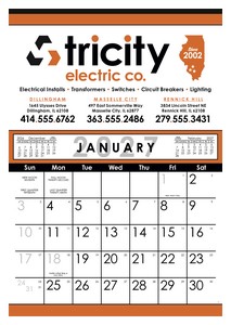 Skinner & Kennedy® Commercial 12-Sheet Calendar
