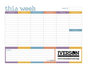 [8970] Triumph® Calendars Small Weekly Desk Pad - Colors