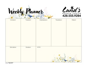 Triumph® Calendars Small Weekly Desk Pad - Floral