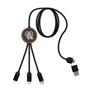 [CTEK069] Bamboo 5-in-1 Charging Cable with Light-Up Logo