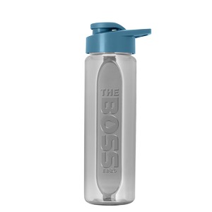 [EB26D] Garyline® Boss Embossed RPET Bottle with Drink-Thru Lid - 26 oz.