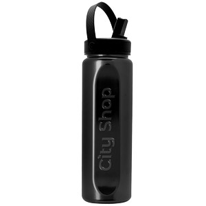 [EB26SW] Garyline® Boss Embossed RPET Bottle with Flip-Straw, Swivel Handle Lid - 26 oz.