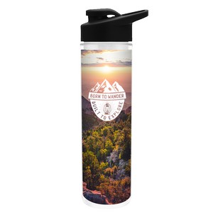 [ITB16DINS] Garyline® Chiller Insulated Bottle with Drink-Thru Lid and Full-Color Paper Insert - 16 oz.