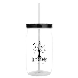 [MJ27] Garyline® Tritan® Mason Jar with Lid and Straw - 27 oz.