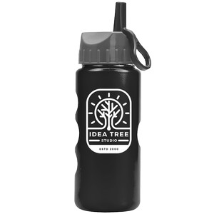 [MRB22A] Garyline® Mini Peak Tritan® Metallike Bottle with Ring-Straw Lid - 22 oz.