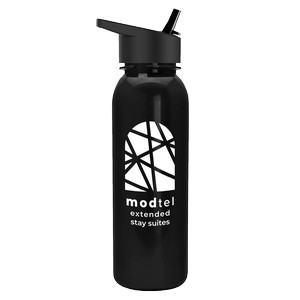 [MXB24H] Garyline® Terrain Metallike Bottle with Flip-Straw Lid - 24 oz.
