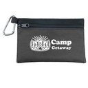 Garyline® Two-Tone Polyester Zip Pouch with Carabiner