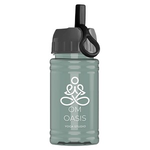 [RP16A] Garyline® Mini RPET Bottle with Ring-Straw Lid - 16 oz.