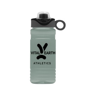 [RP20SL] Garyline® RPET Bottle with Two-Tone Drink-Thru Lid with Silicone Loop - 20 oz.